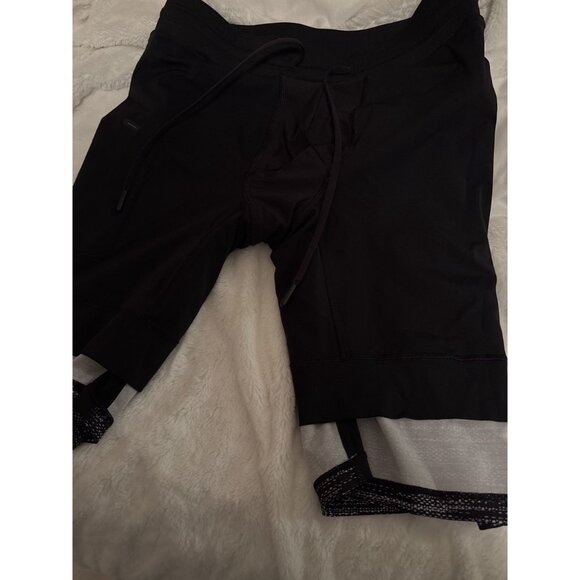 Lululemon Men's Activewear Peloton T.H.E Short Black and white size Medium - Picture 8 of 8